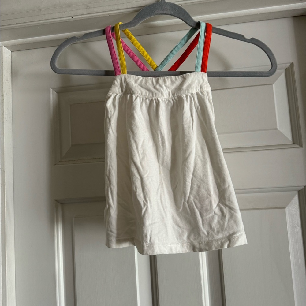 Mini Boden rainbow cross back tank